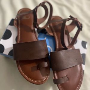 Brown sandals flats